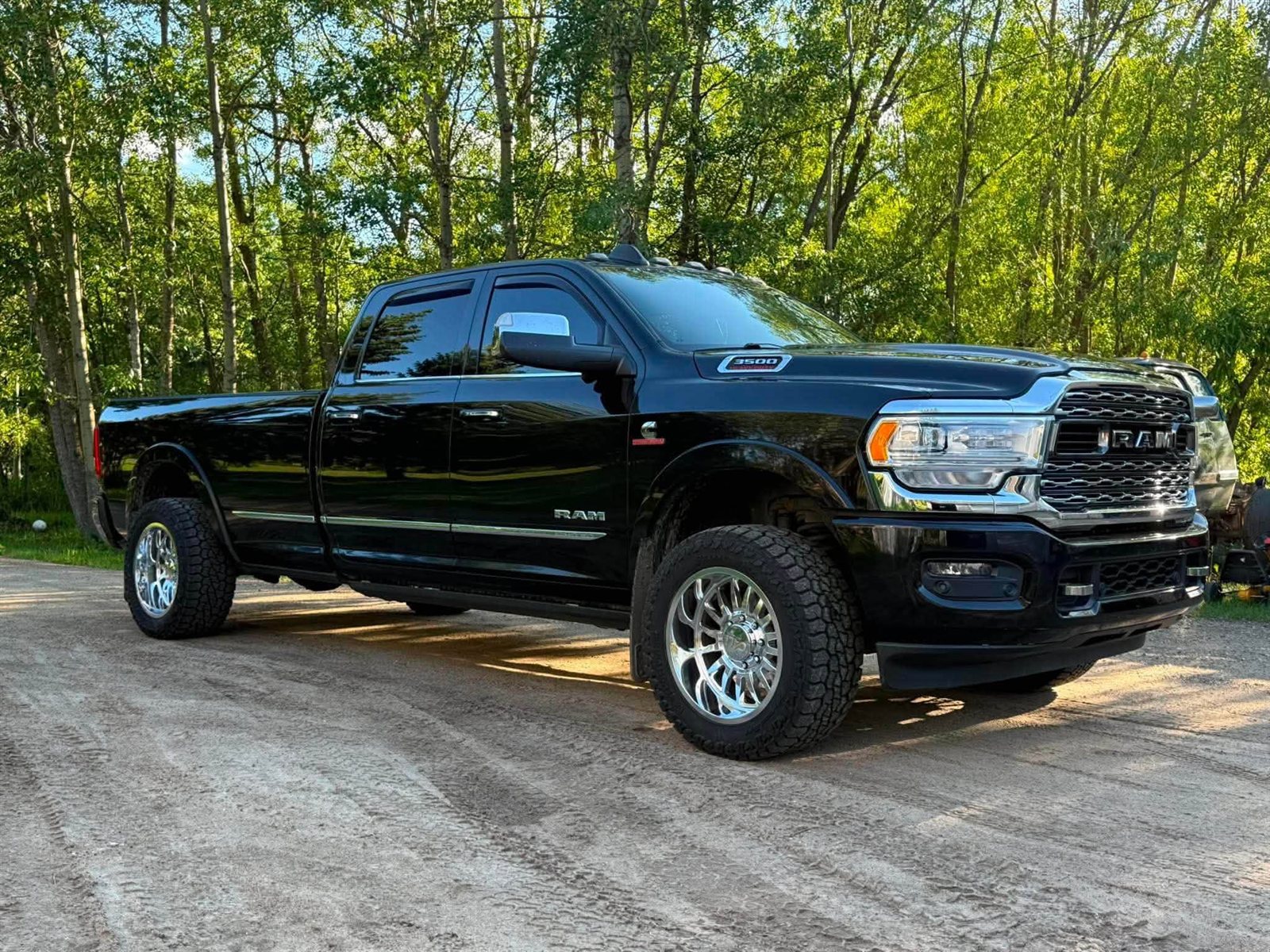 Black Ram 3500 Limited Cummins on polished forged wheels